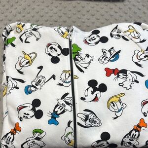 Disney White Zip Up Sweater with Character Print